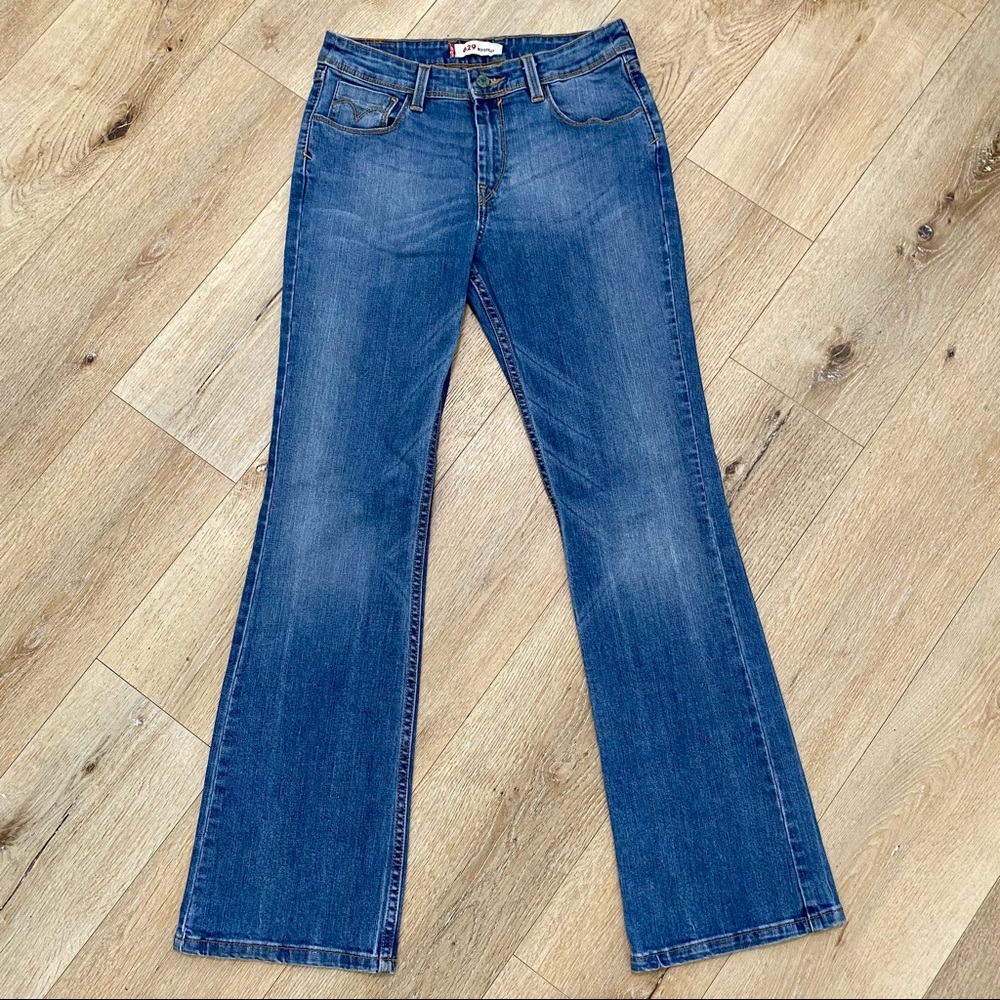 Levi’s 629 distressed mid rise bootcut jeans